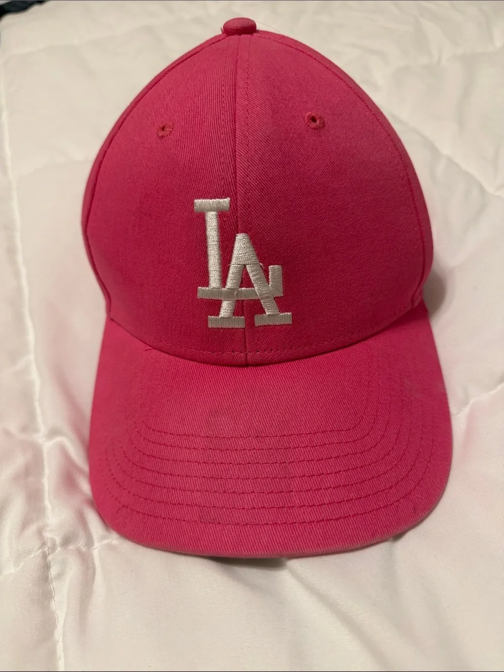 Kids Pink LA Logo Baseball Cap - Adjustable Hat